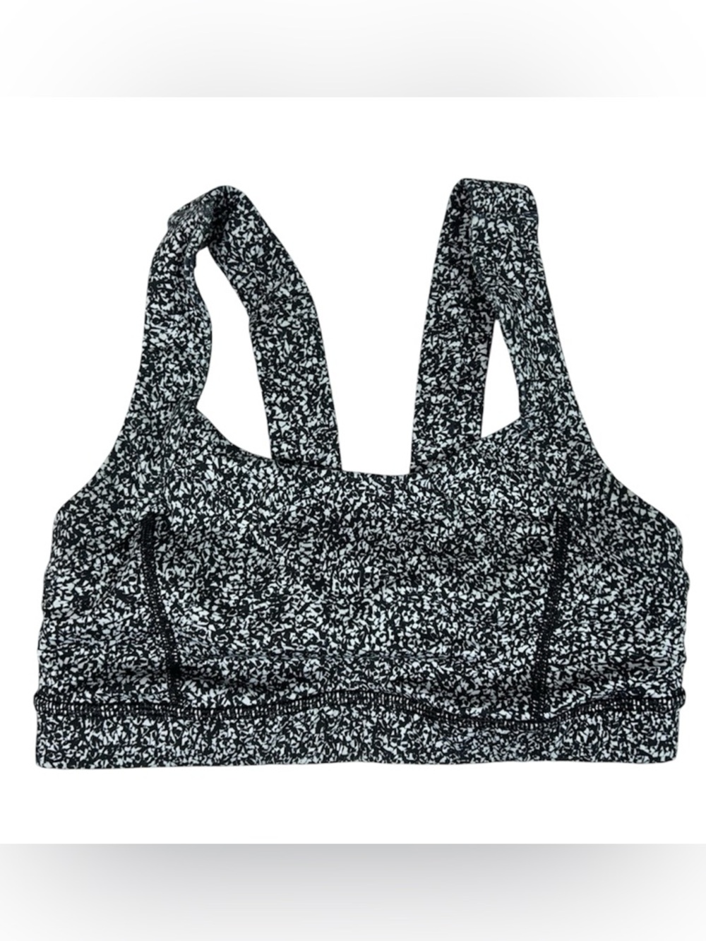 Lululemon Sports Bra
Womens Black White Mesh
Back Yoga Gym Workout Sz 8